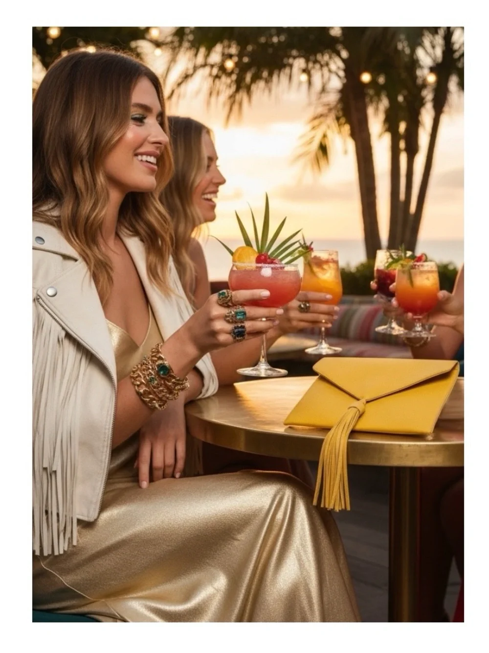 new Street Level ༄ Leather Tassel Envelope Clutch Handbag Bag ༄ Goldenrod Yellow